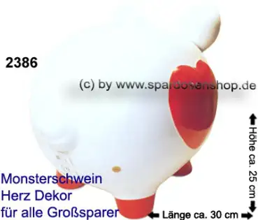 KCG riesengroßes Sparschwein 3D Design „Herz Dekor“ Monster D KCG riesengroßes Sparschwein 3D Design „Herz Dekor“ Monster D